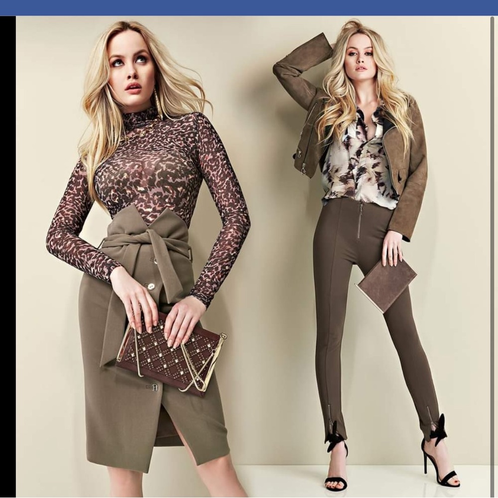 New Guess Marciano Studded crossbody Gold Metal